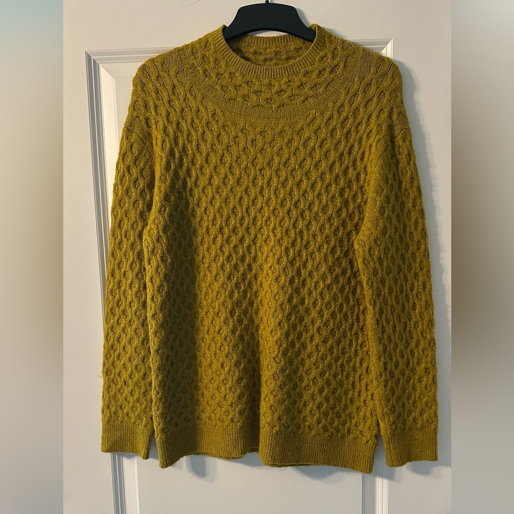 Chartreuse Cable Knit Sweater - From Ireland